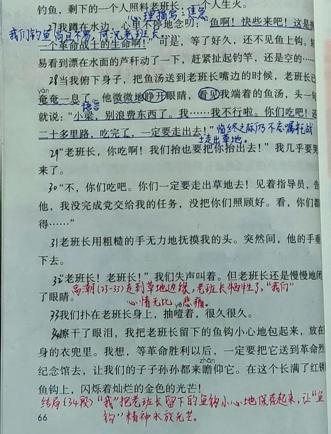 六年级语文上册十五课《金色的鱼钩》课文笔记，自主预习的好帮手