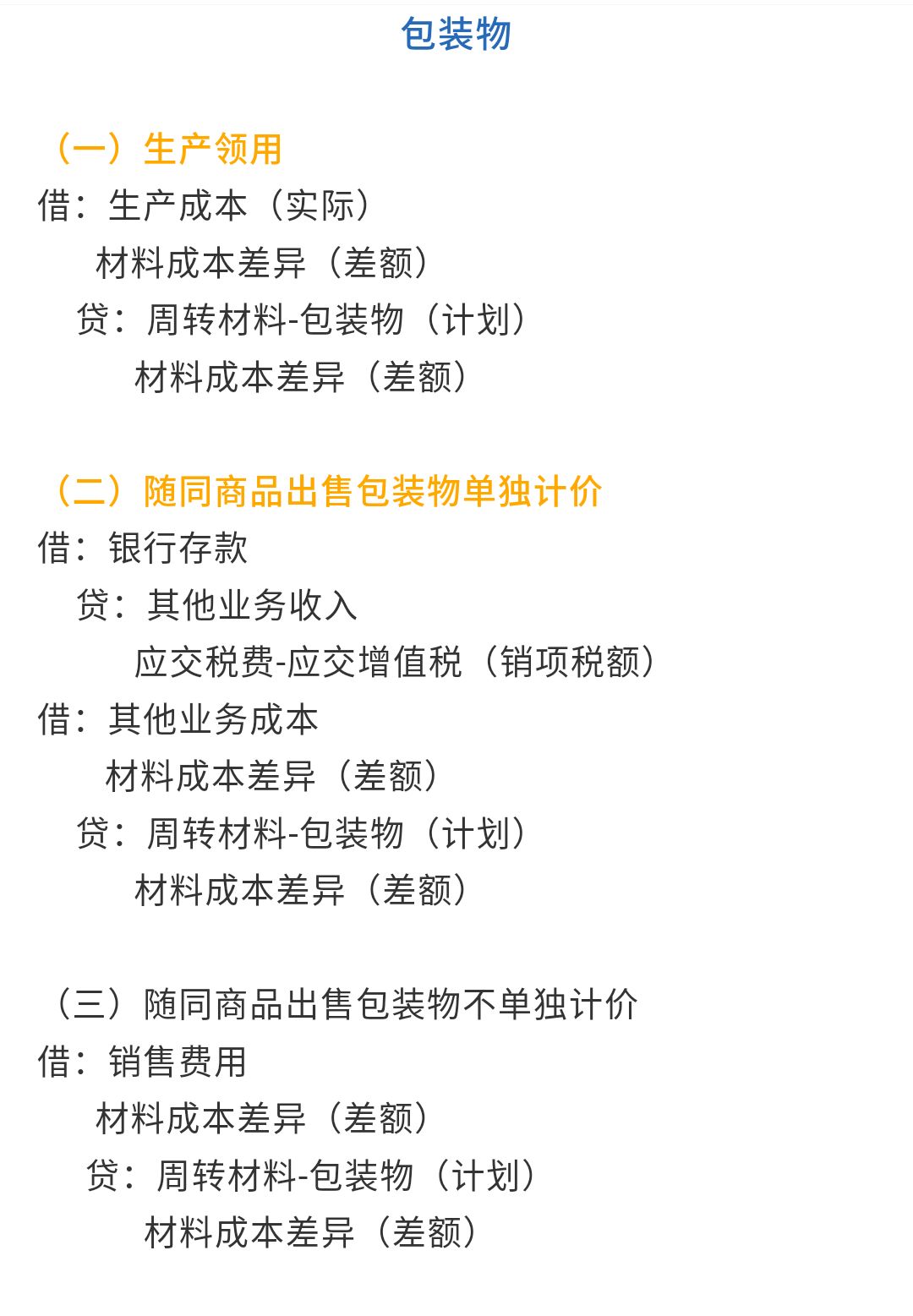 太全了！学霸表姐整理的初会考试重要考点：存货会计分录汇总