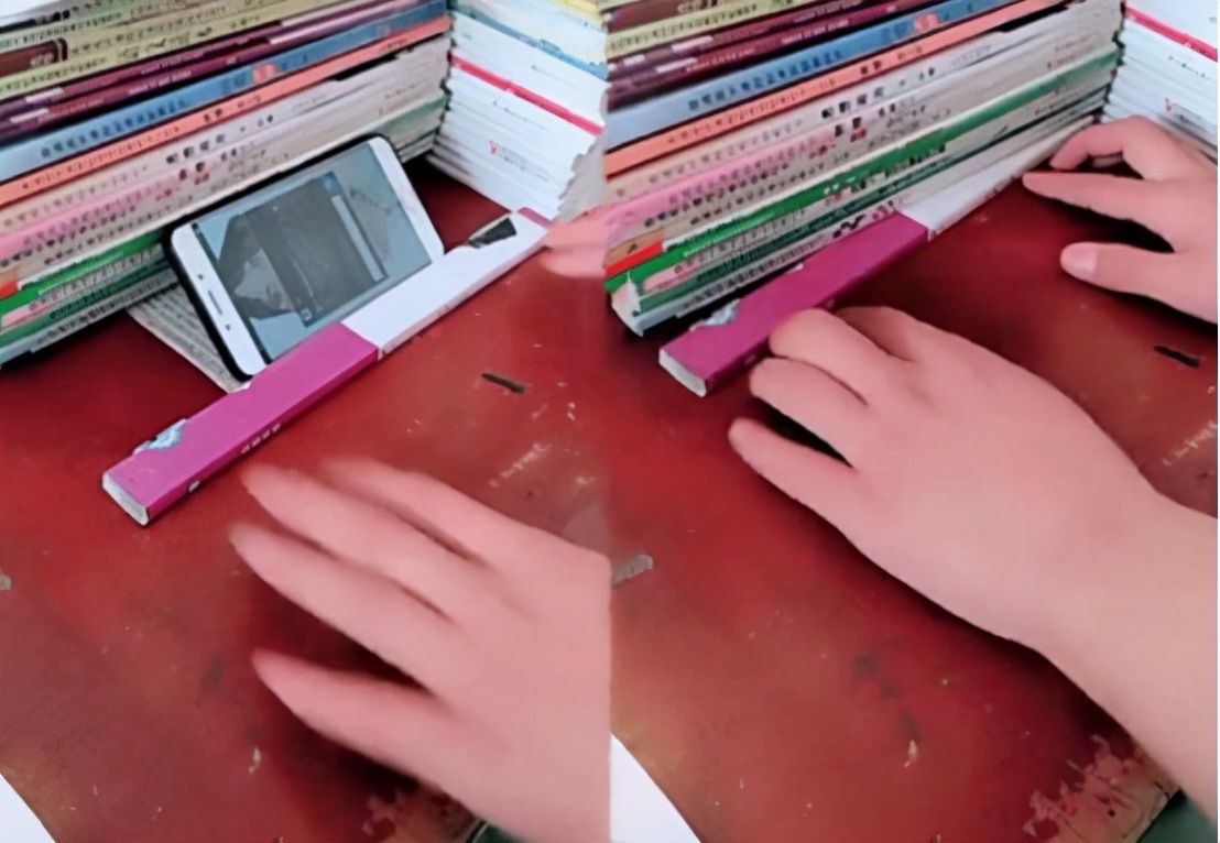 班主任上课突然查手机，普通学生只会放兜里，这种操作才最秀