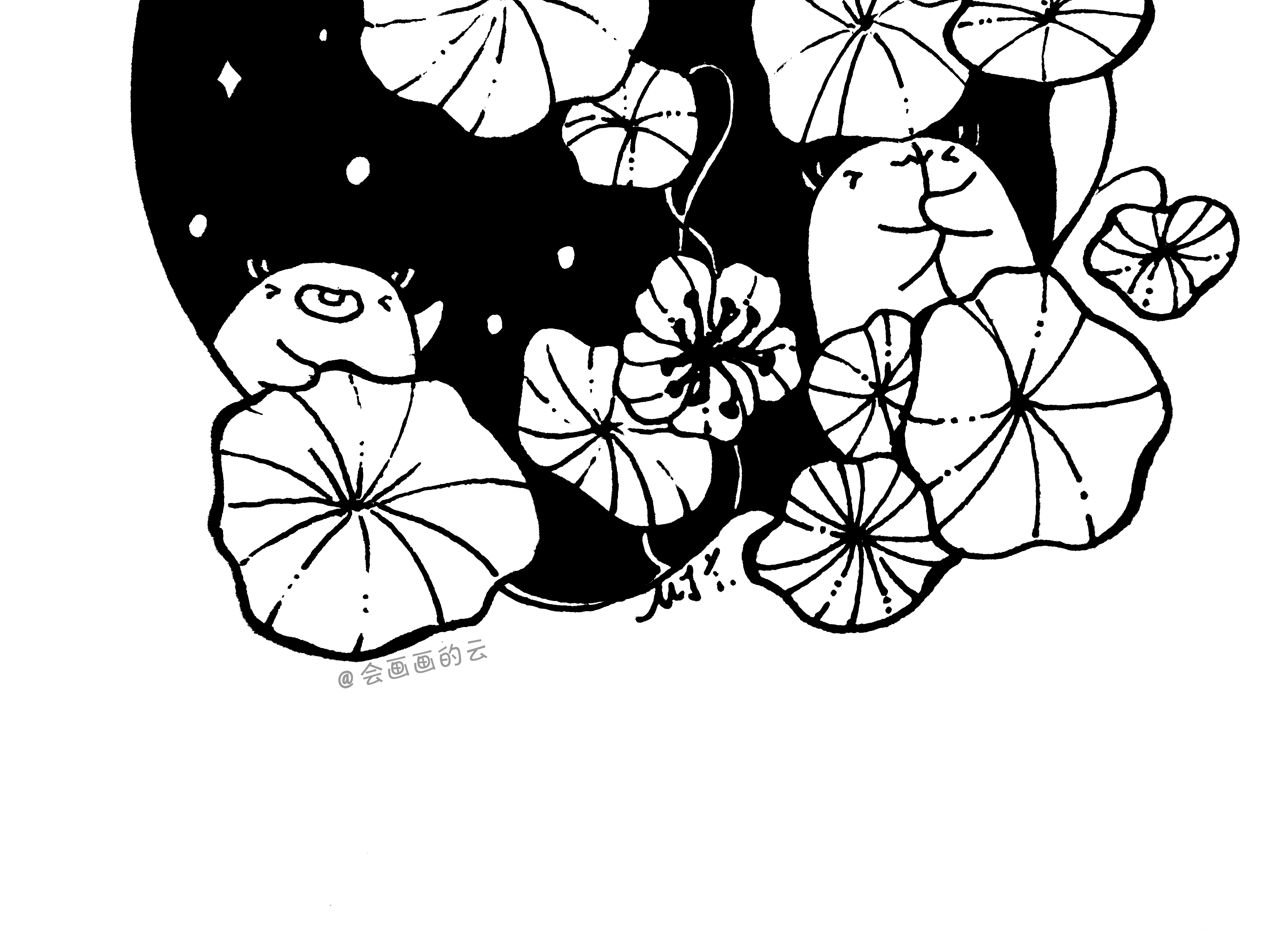 线描小叶子详细步骤图讲解，适合新手画的简笔画，7步就可以