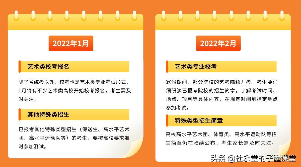 子墨老师带你了解2022年高考月历，不懂就私信子墨老师