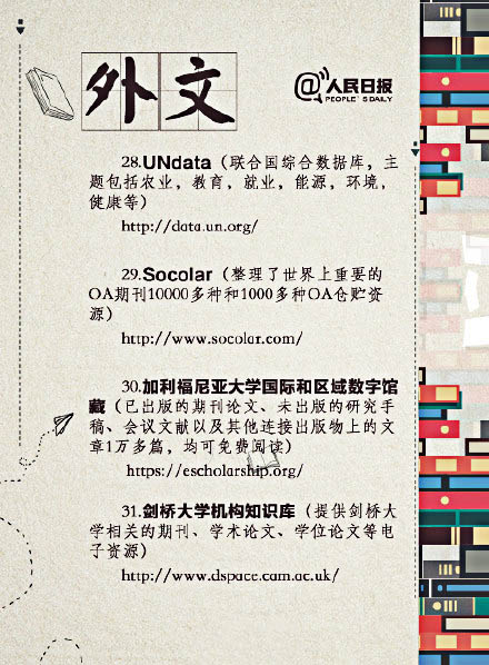 《人民日報》推薦的“40個電子圖書資源網”，替孩子存下