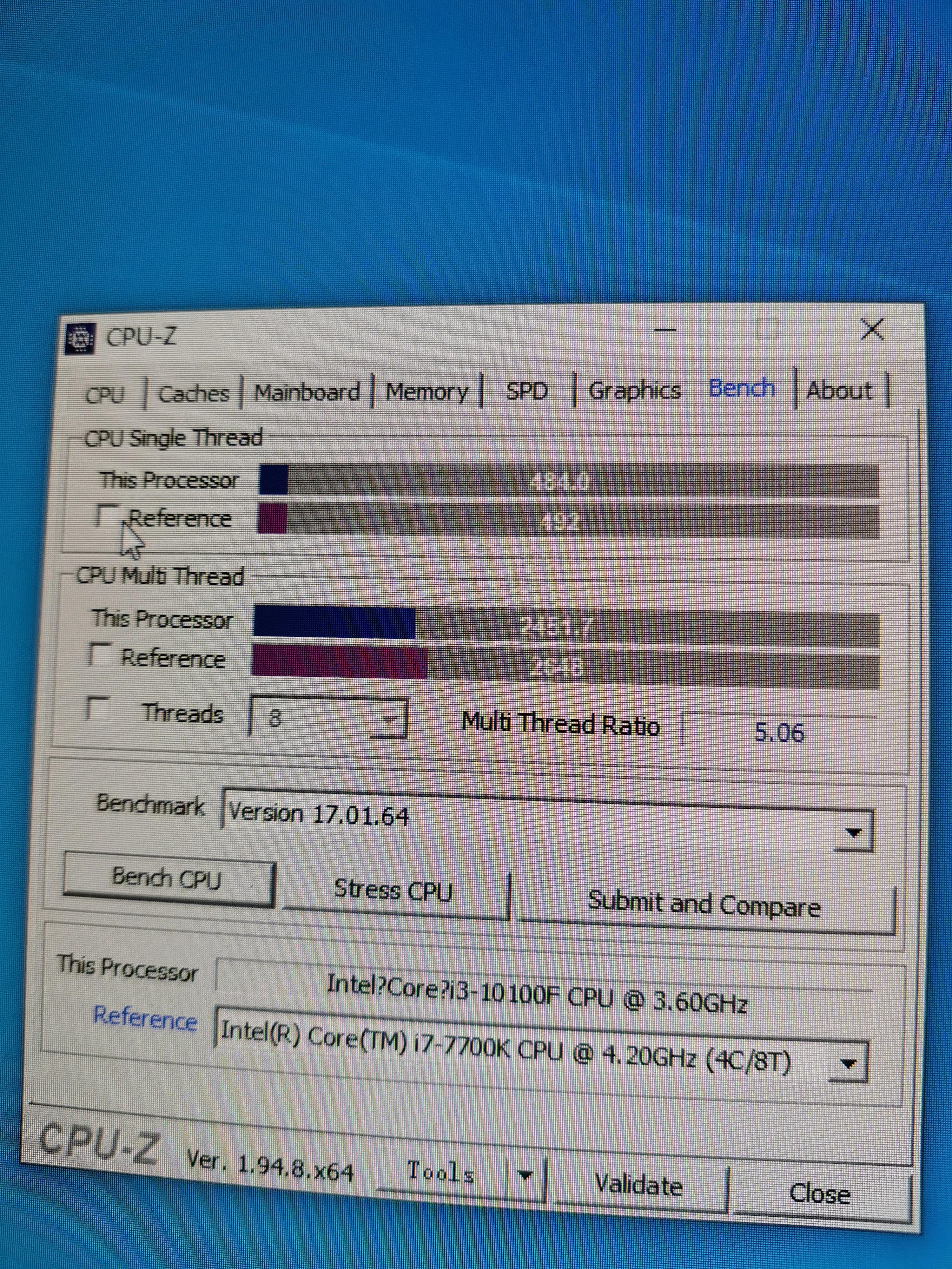 i3-10100f与i310100跑分实测
