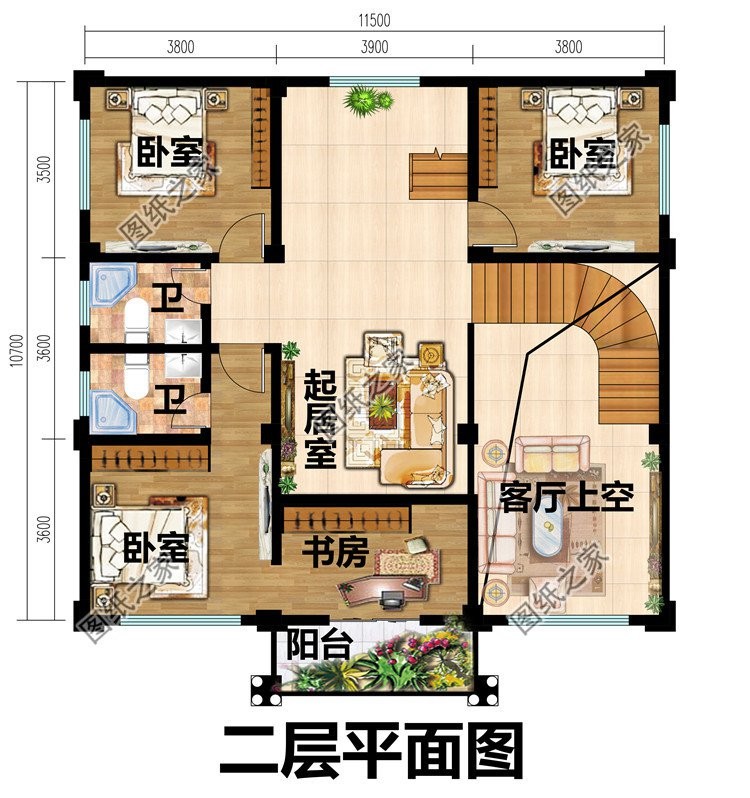 三层楼外墙颜色效果图，家里盖起来，父母在农村也非常有面子