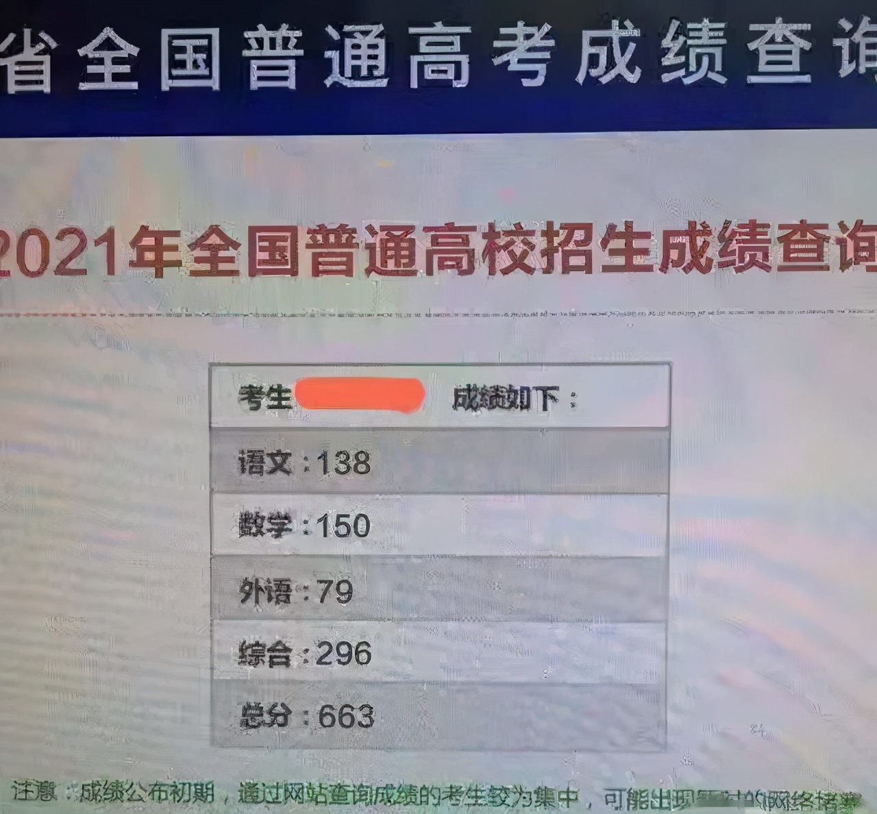高考成绩663分，数学拿到满分，英语却只有79分，这真是奇才