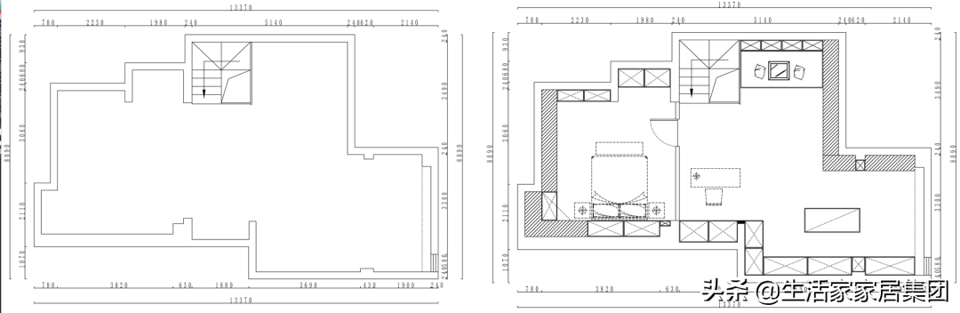 140㎡3室2厅，开放厨房、人字屋顶，这个家处处妙趣横生