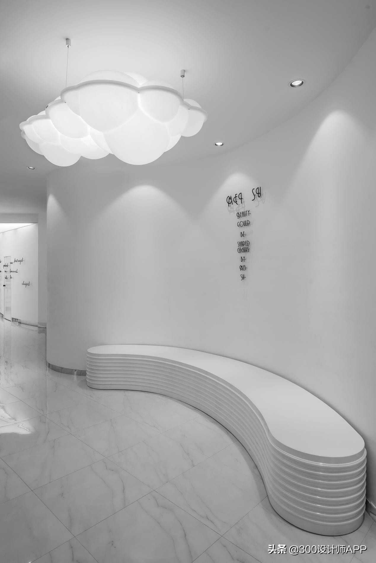 徐年迪作品：260㎡超时空理发店，极简+纯白，更是爽死洁癖症
