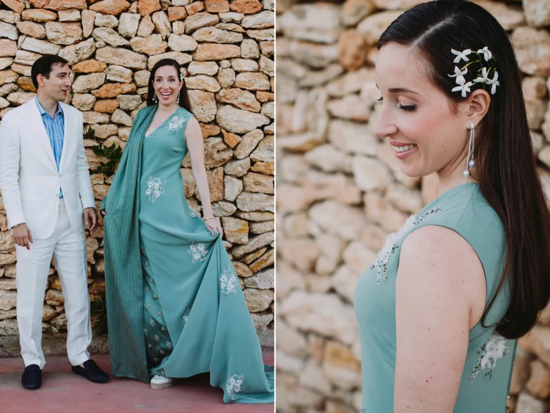 Fendi女继承人大婚！身穿Valentino梦幻婚纱，戴古董珍珠，太美了