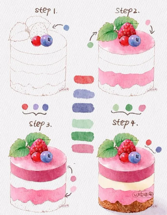 美食！平板绘procreate实用教程~带色号步骤