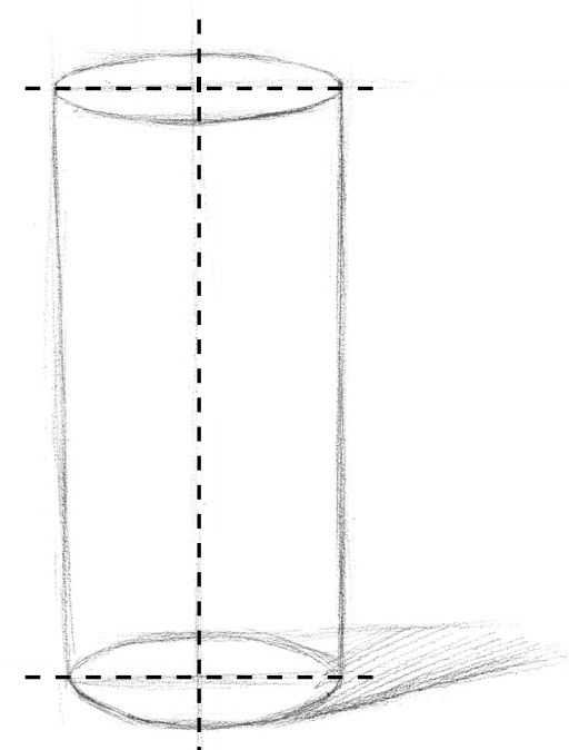 几何体素描很难画？分步骤教你画圆柱体画法，简单易学，建议收藏