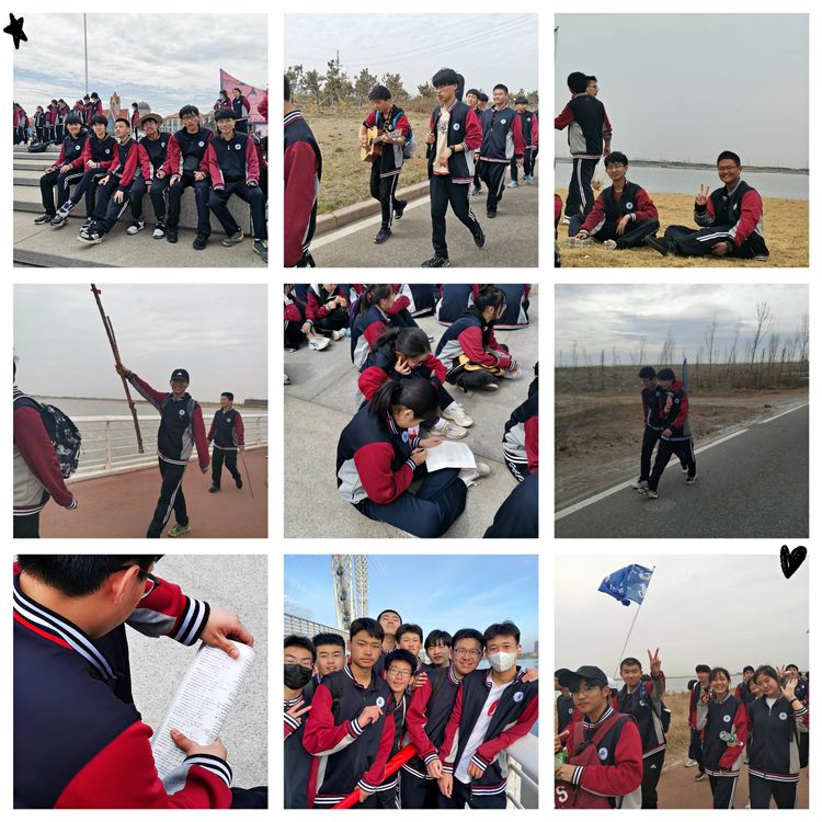 潍坊滨海国际学校组织徒步拉练活动
