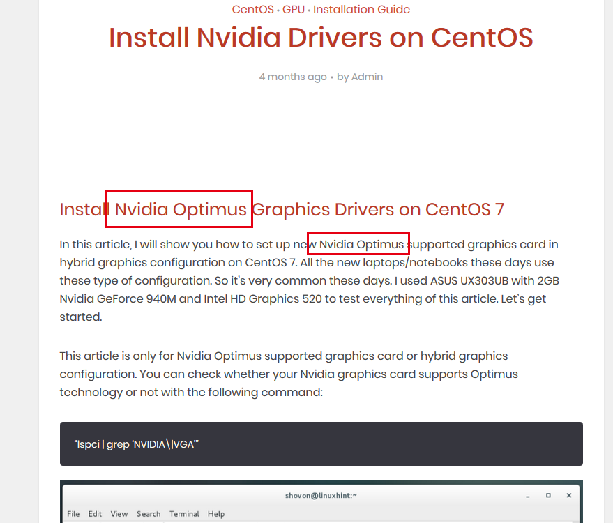 centos7笔记本双显卡安装nvidia并成功安装cuda