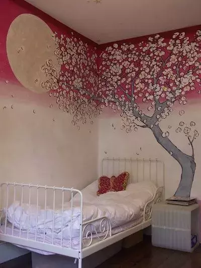 手绘墙画,无拘无束的唯美