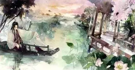荷叶罗裙一色裁,芙蓉向脸两边开