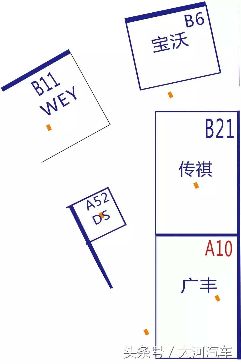 大河车展室内二层参展品牌