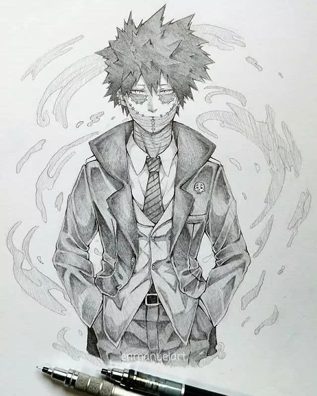 「精品绘画」如此灵动的动漫人物铅笔稿,拿走不谢!