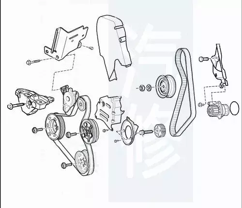 大众车系82张正时皮带安装示意图,值得修理工收藏