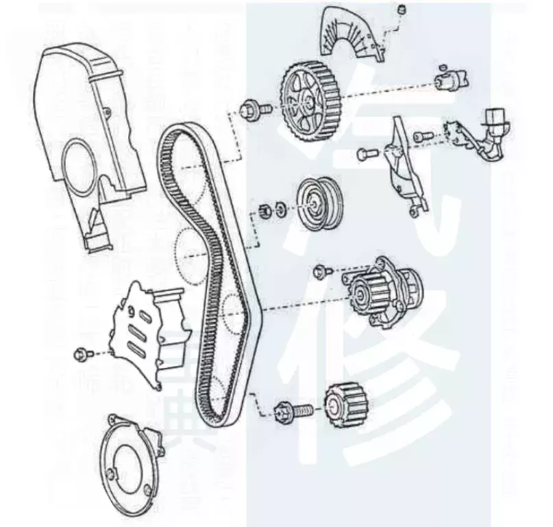 大众车系82张正时皮带安装示意图,值得修理工收藏