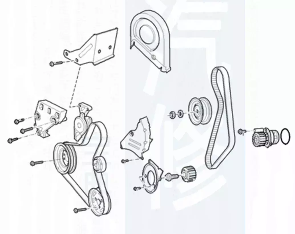 大众车系82张正时皮带安装示意图,值得修理工收藏