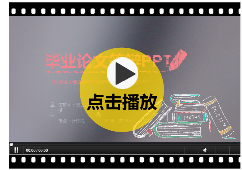 开题报告 毕业设计论文答辩PPT模板学生小清新 简约模版素材2018