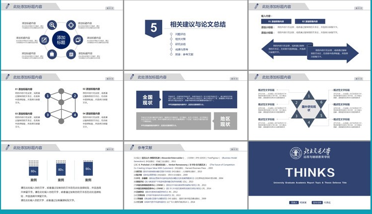 开题报告 毕业设计论文答辩PPT模板学生小清新 简约模版素材2018