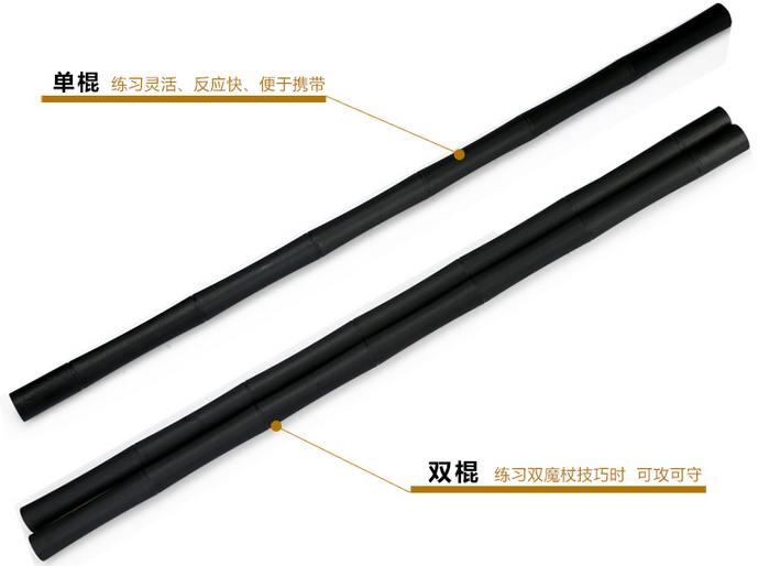 美国冷钢Cold Steel 91E李小龙短棍，坚固耐用，适用于格斗爱好者