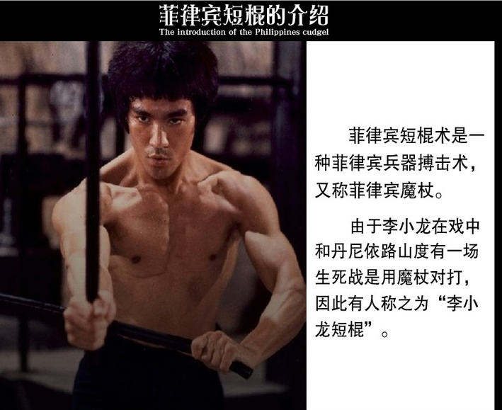 美国冷钢Cold Steel 91E李小龙短棍，坚固耐用，适用于格斗爱好者