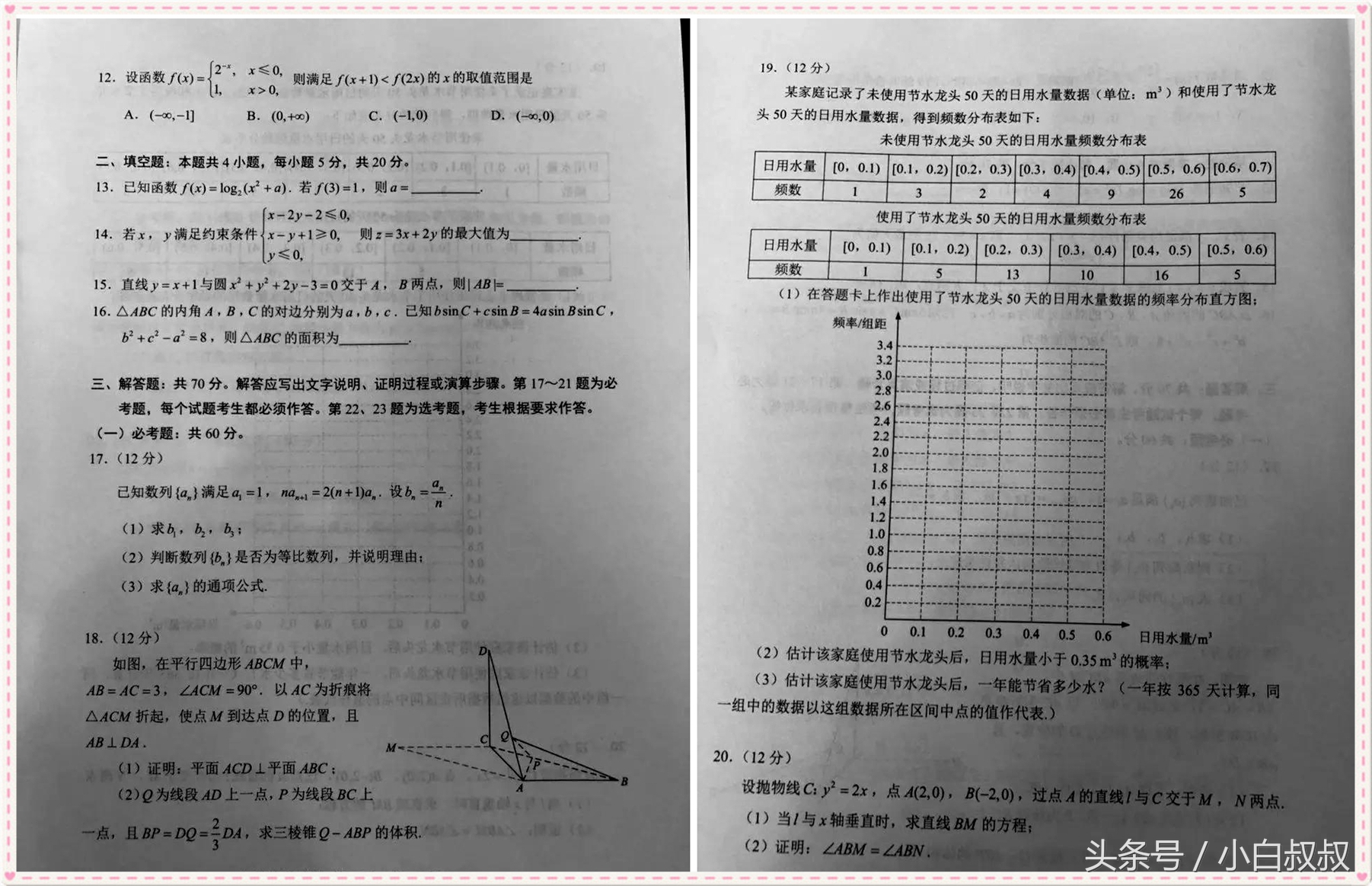 高考：全国文理科数学一卷，覆盖10个省份，难不难大家来判断