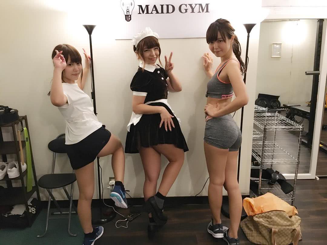 日本女僕健身房，宅男為之瘋狂！健身房天天爆滿！