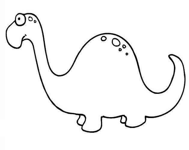 一组恐龙的简笔画，送给小画家们~