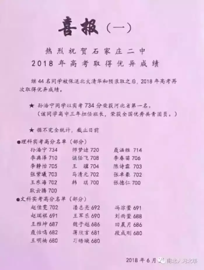 看河北几大“高中牛校”的高考成绩单！衡中、石家庄二中、精英……