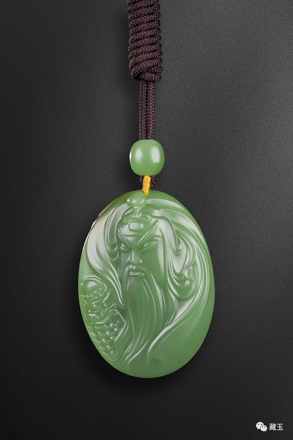 玉雕关公,寓意吉祥