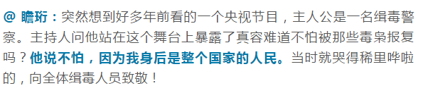 致缉毒警察！你是黄沙掩白骨的无碑人，我是白发藏过往的未亡人