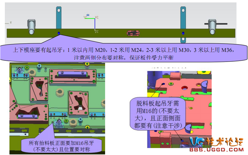 汽车冲压模码模、工件防反防呆、螺丝销钉、拔牙分布之设计标准
