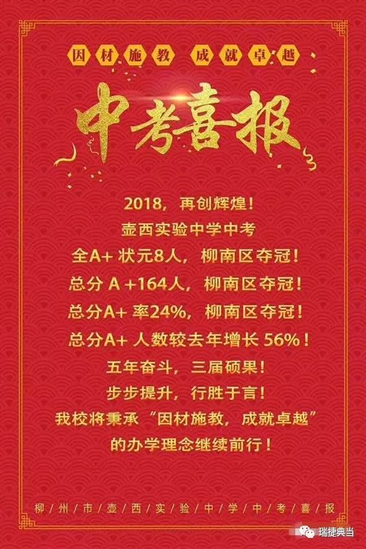 2018年柳州中考各校成绩PK及广西各校上一本排名人数，仅供参考！