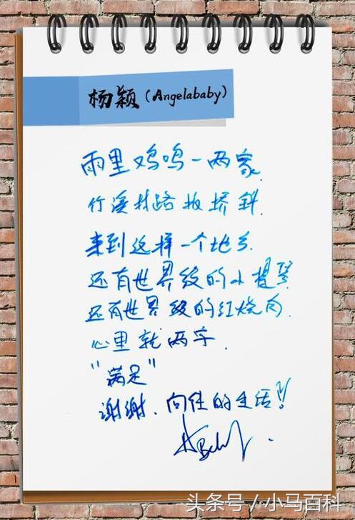 都说字如其人？快来看看这几位当红女星的字迹！