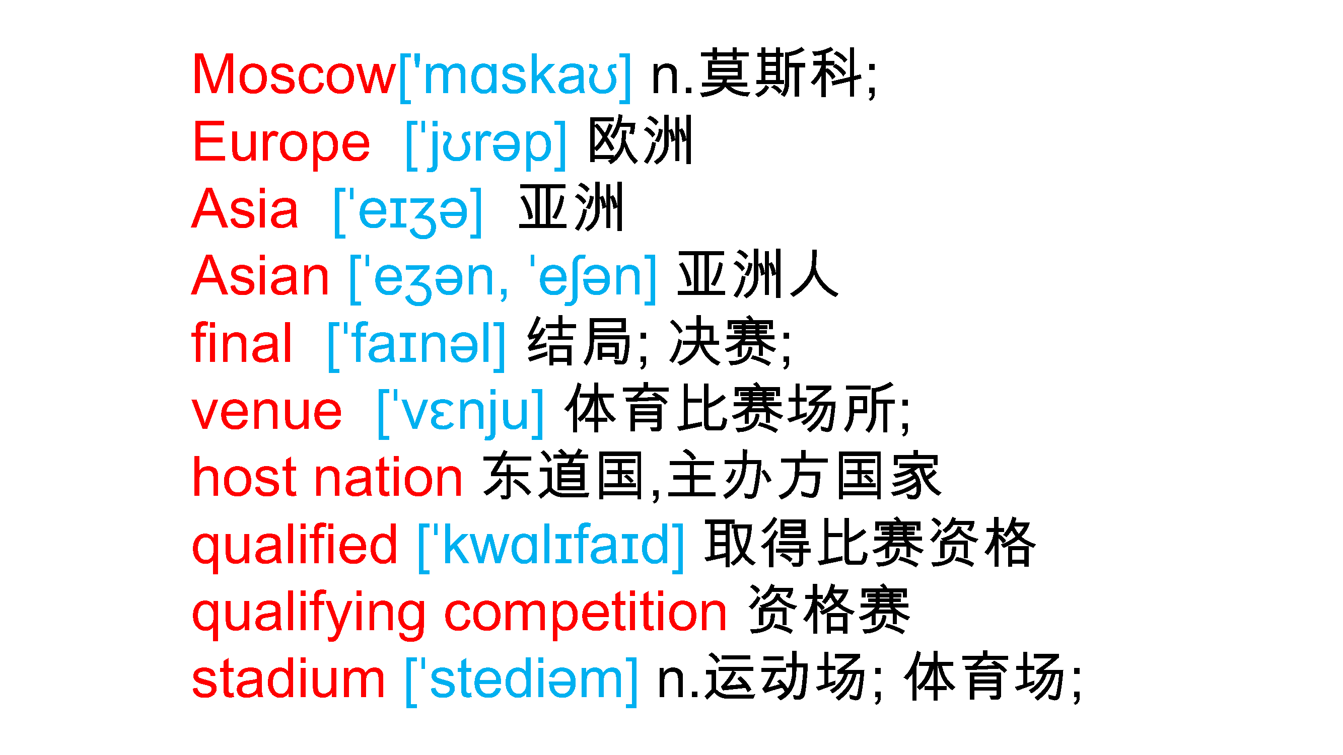 关于世界杯的英语ppt(世界杯已结束，再次复习关于世界杯相关的英语The World Cup)