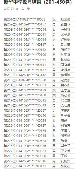 关注 临汾平阳、光明、同盛、新华等学校小升初摇号结果公布,看有你家娃吗?
