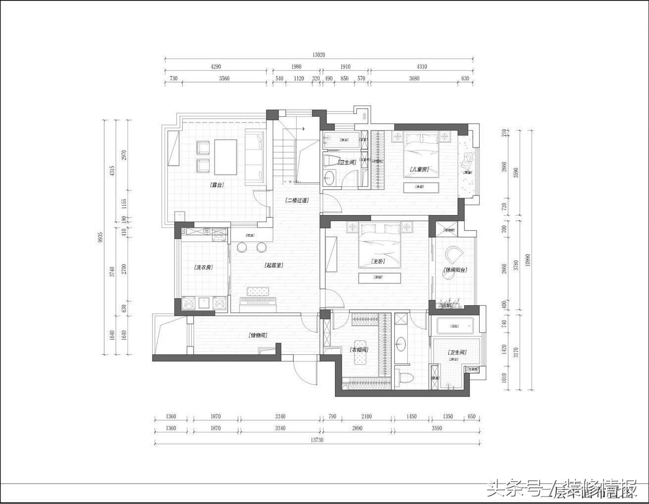 宽阔的客厅、充满趣味的露台，224㎡的简约美式羡煞旁人