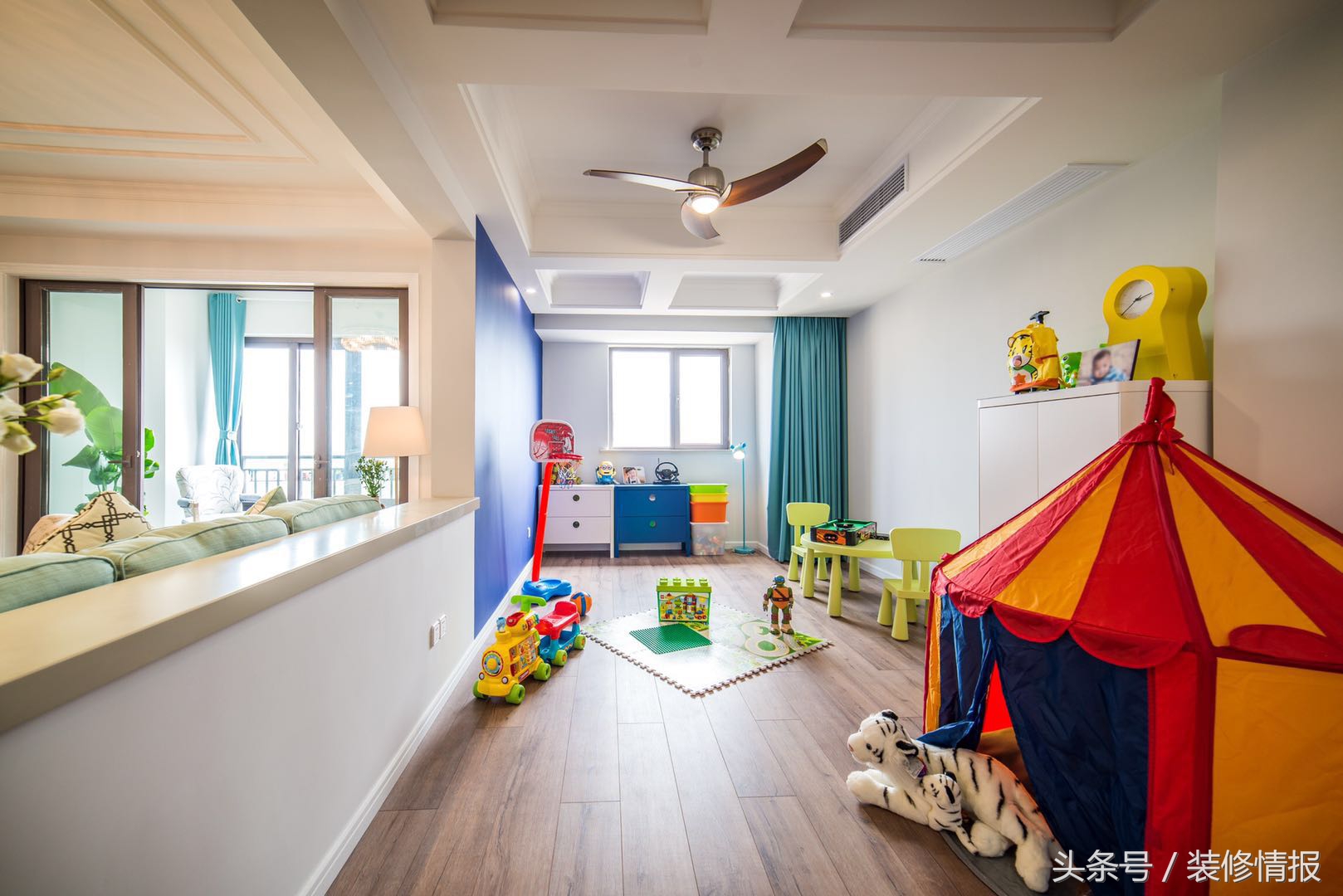 宽阔的客厅、充满趣味的露台，224㎡的简约美式羡煞旁人