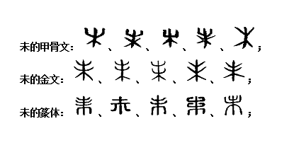 "未"字的本义,及其衍生字的汉字——解字,字源,本意