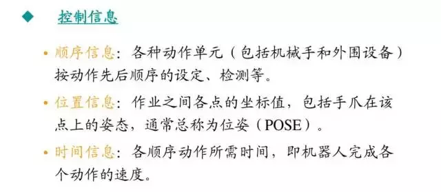 工业机器人的主要技术参数及控制技术