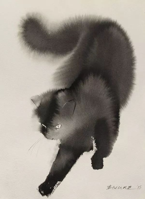 国画老师：你画的这个猫太走心了！画成这样，你是魔鬼吗？满分！