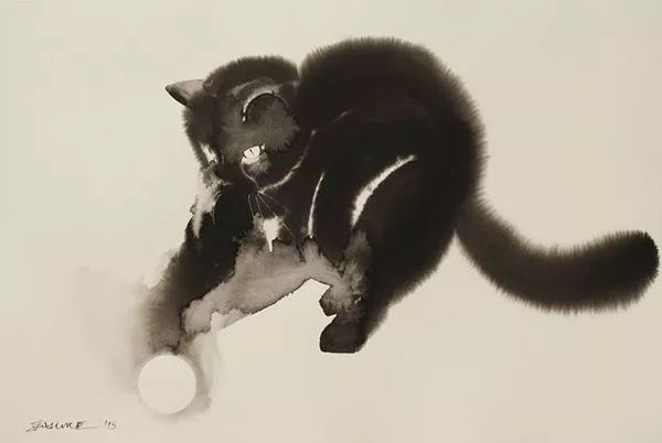 国画老师：你画的这个猫太走心了！画成这样，你是魔鬼吗？满分！