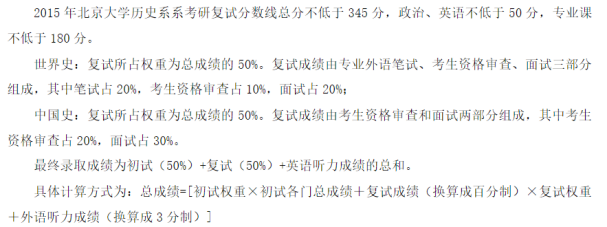 2020-2021北京大学中国史考研参考书、经验复试及分数线分析