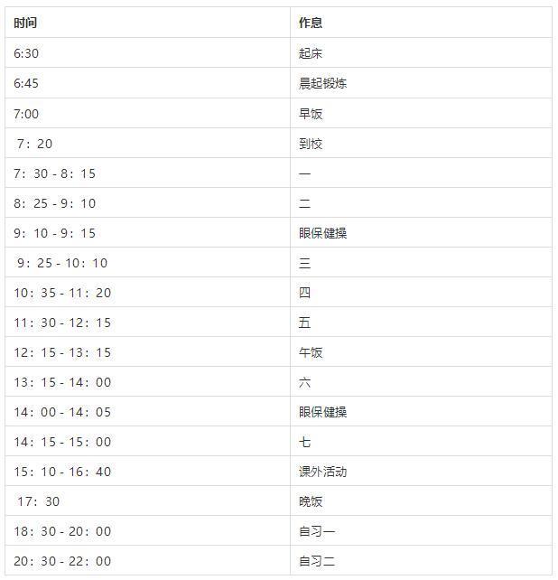 全国数十所重点高中作息时间表，最早05:30起床，最晚00:30熄灯！