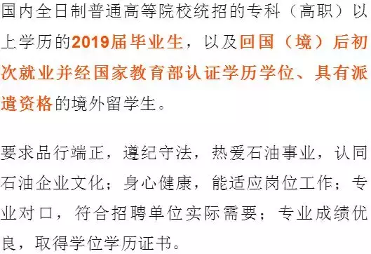 2019年大慶油田最新招聘 共計170個名額