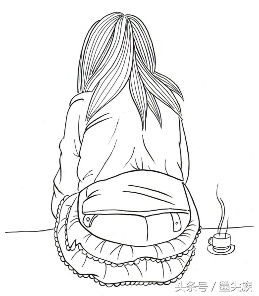 新手教程|白描人物如何画以及白描女孩的作品示范