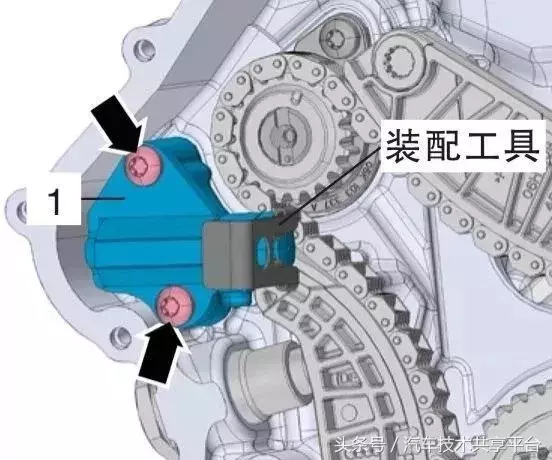 高清,大众EA888发动机正时链条和高压油泵安装拆解