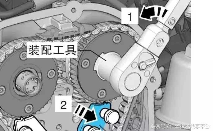 高清,大众EA888发动机正时链条和高压油泵安装拆解